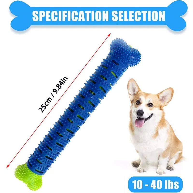 Dog Rubber Toy/Chew Stick, Teeth Cleaning, Dishwasher Safe, BPA Free - mypreciousfurbabies