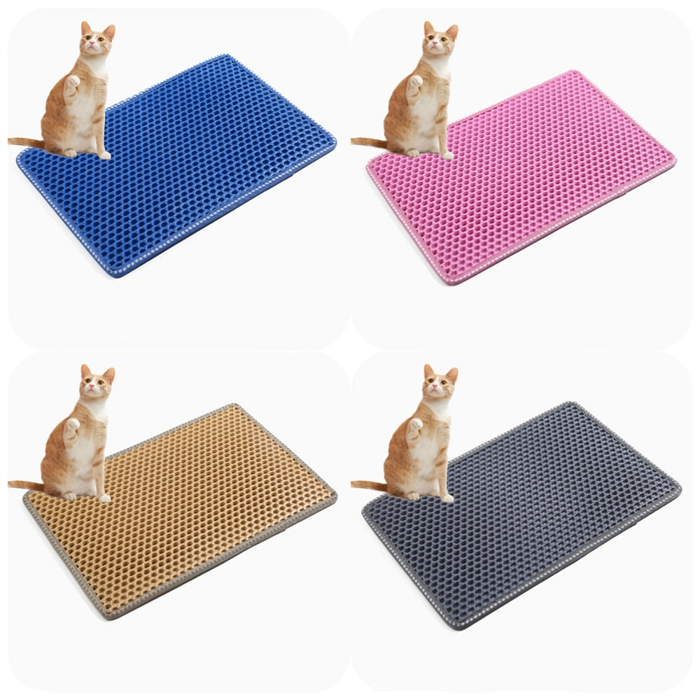 Cat Litter Mat, Non-slip, Water & Urine proof, Easy to Clean & Washable - mypreciousfurbabies