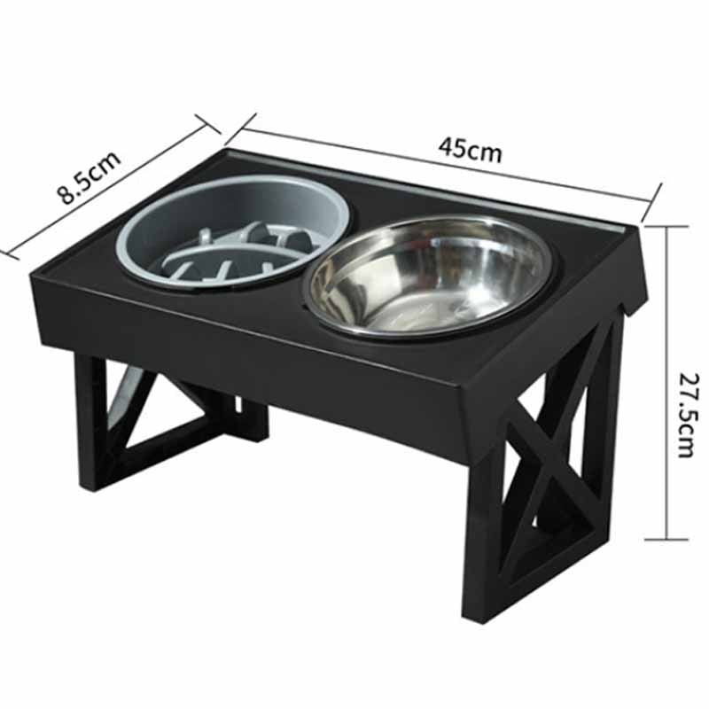 Adjustable Height Pet Feeding Stand w/Bowls - mypreciousfurbabies