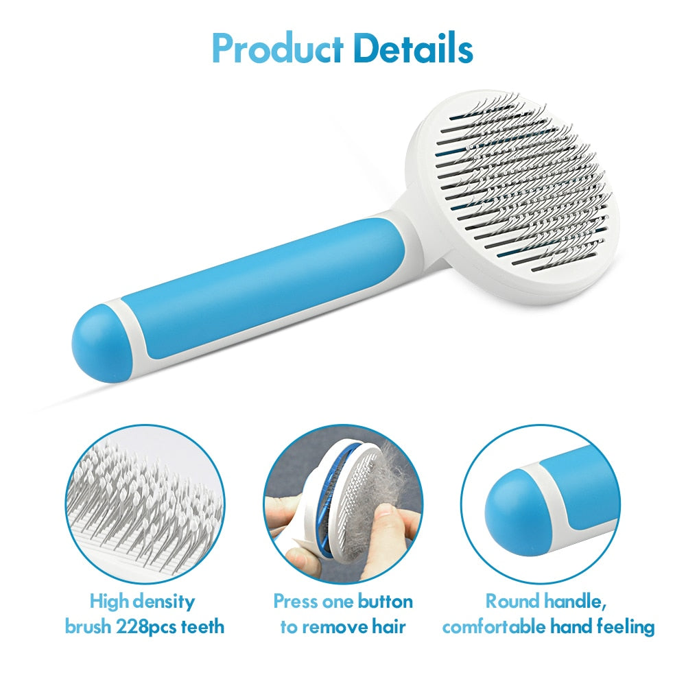 Pet Comb Removes Hairs, Soft Massage Brush, Hair Cleaner