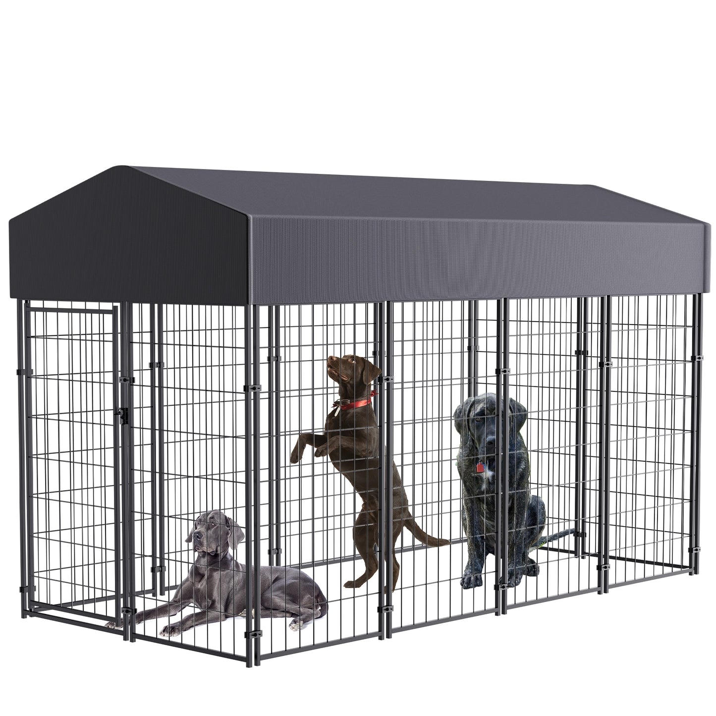 LG. HD Indoor/Outdoor Kennel, W/UV Cover, Door, & Easy Assy. - mypreciousfurbabies