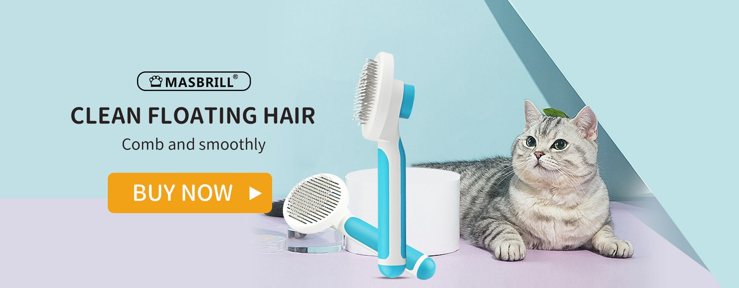 Pet Comb Removes Hairs, Soft Massage Brush, Hair Cleaner