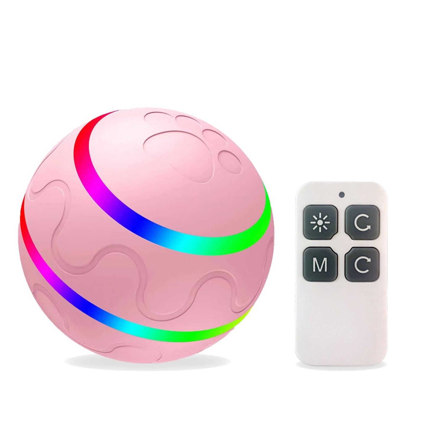 Pet Toy Ball Intelligent Interactive w/Remote Control & USB Charging Cable