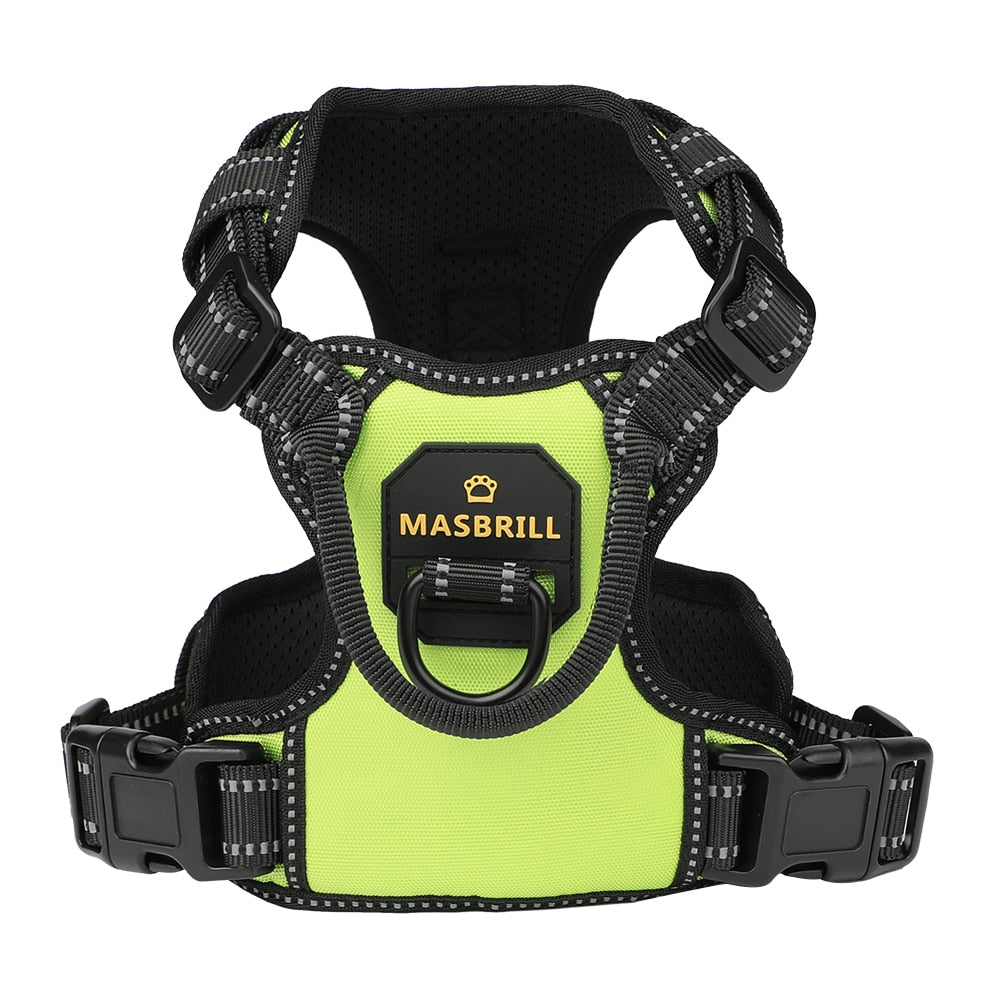 Pet Vest Harness, Soft Breathable, 4 Adj. Points, 4 Harnesses & Sizes, 3 Leashes