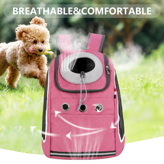 Dog and Cat Carrier Backpack, Breathable, Comfortable, w/Storage Pockets