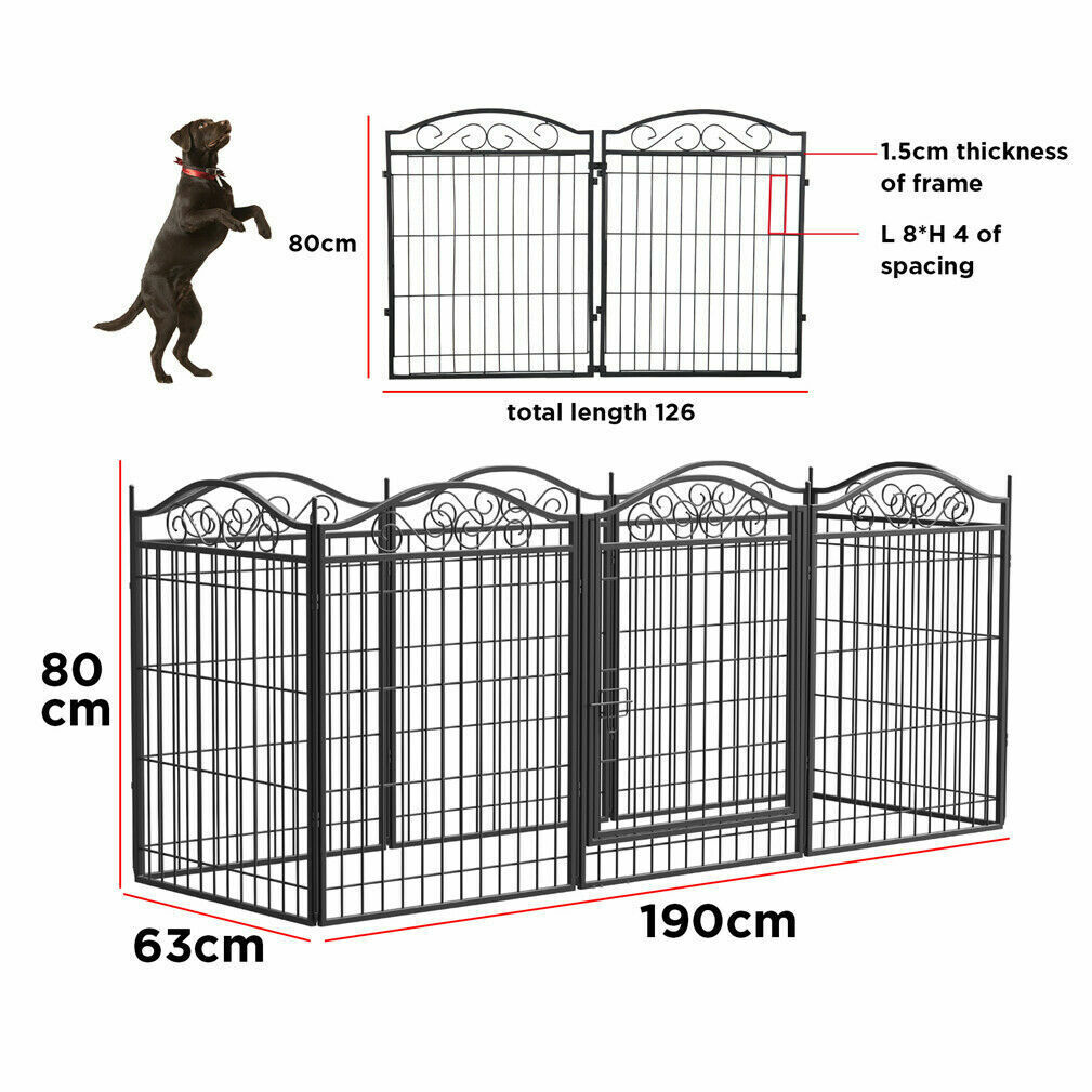 Pet HD Metal Indoor/Outdoor Fence/Kennel/Crate, W/Door