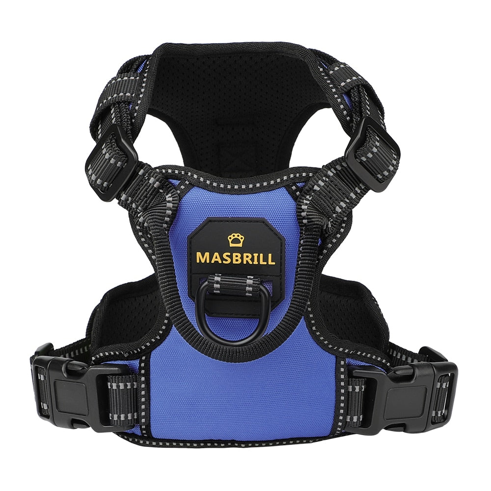 Pet Vest Harness, Soft Breathable, 4 Adj. Points, 4 Harnesses & Sizes, 3 Leashes