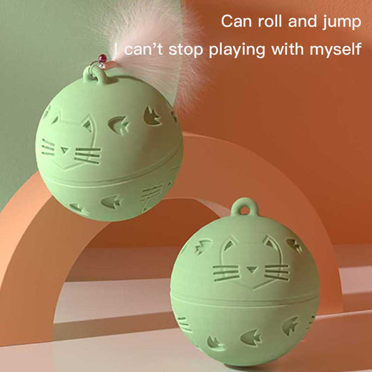 Cat Toy Interactive Jumping and Vibrating Ball USB Chargeable