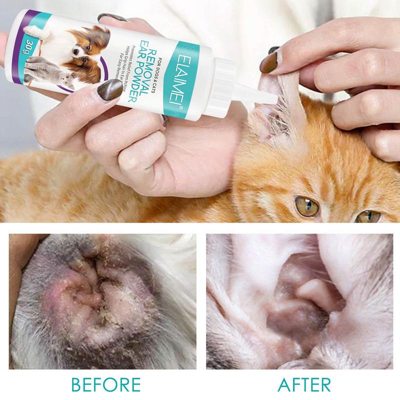 Pet Ear Powder Stops Itching, Cleaning Inflammation, and Odors