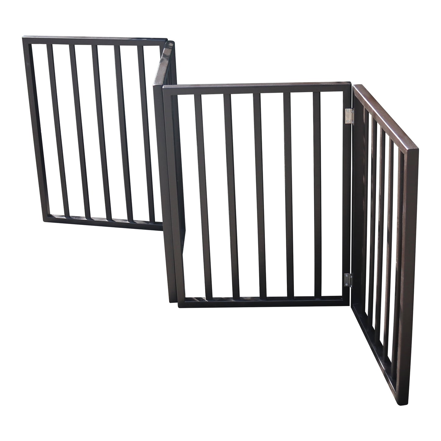 Wood Folding/Freestanding Pet Gate, No Hard Installation Required, Adjustable